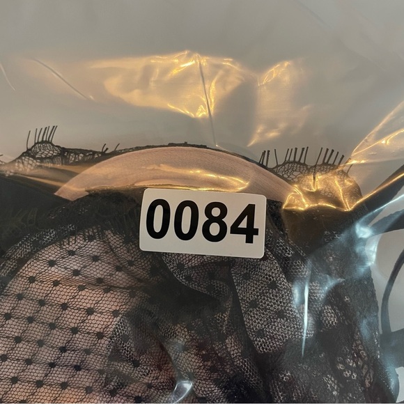 New! Victorias Secret black metallic star pattern mesh lace bra 20084 - Picture 7 of 7